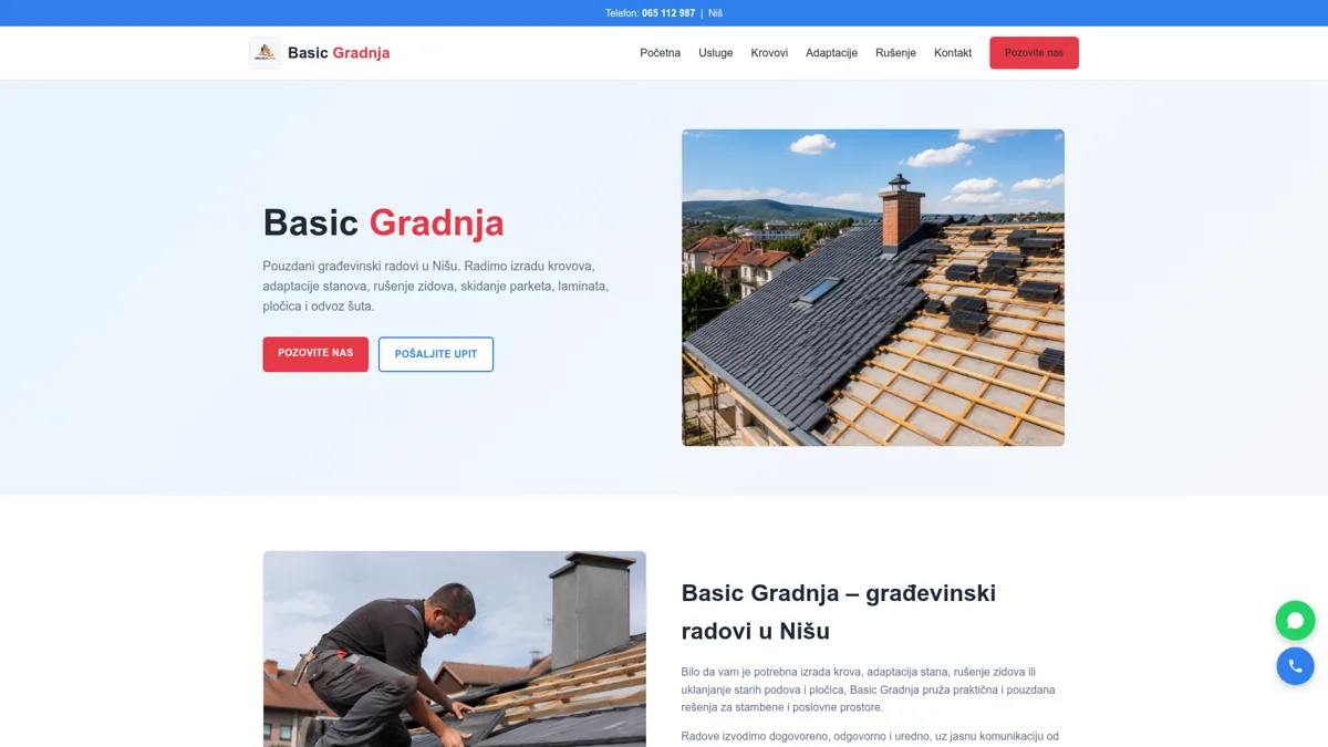 Vuk Gradnja / Basic Gradnja — Građevinski radovi